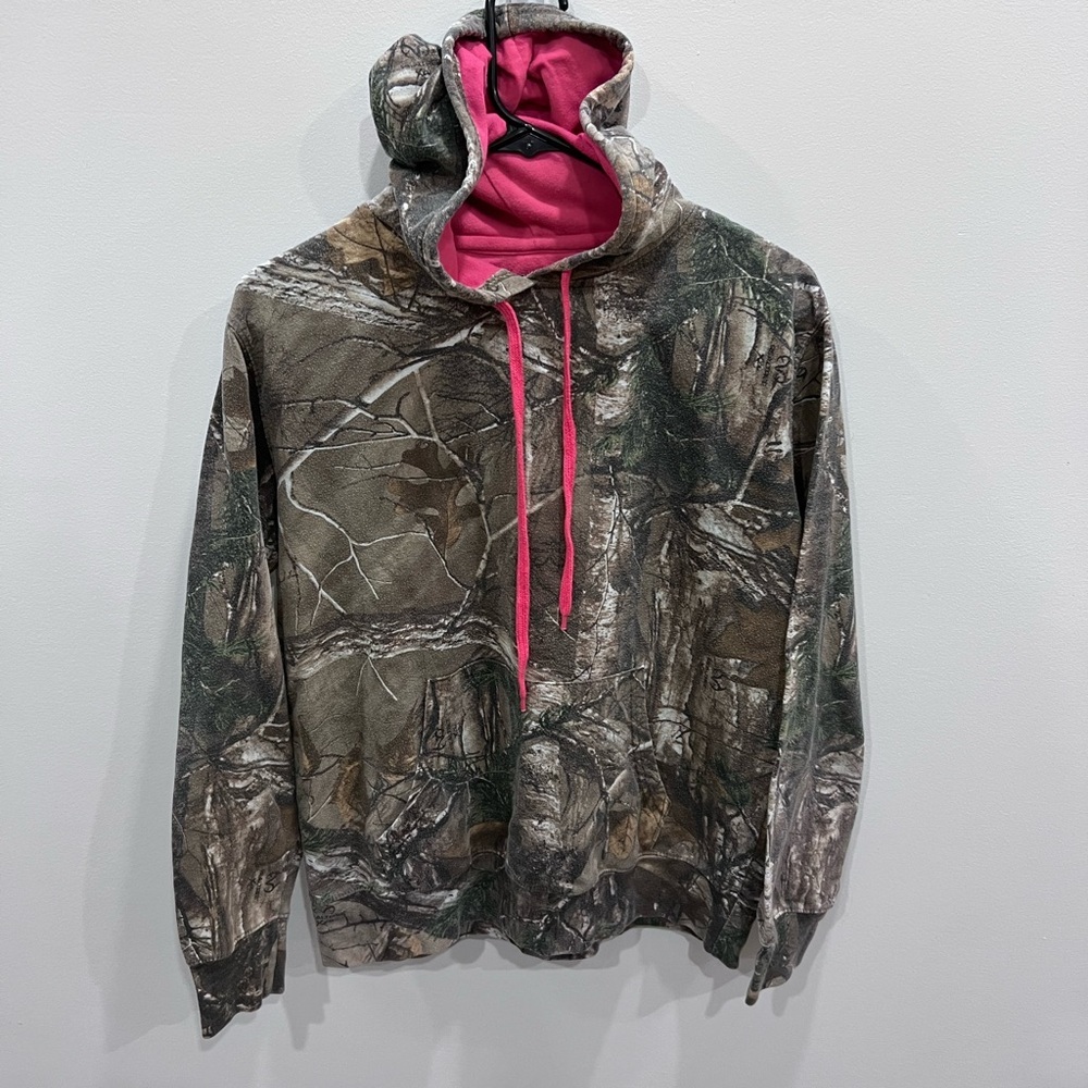 Realtree Camouflage Hoodie with Pink Interior